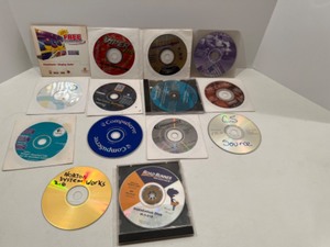 lot 81 image: Vintage Computer CDs With Older Programs Unique Hard to Find A Few Gaming PCDVDs