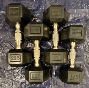 lot 24 image: HAMPTON Lifting Weights - 22lb and 17.5lb