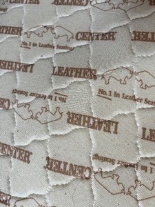 lot 3A image: LEATHER CENTER Sectional Couch - Full Hide Leather