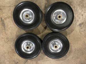 Lot of 4 10 in. Flat Free Wheel by Milwaukee   Customer Returns See Pictures
