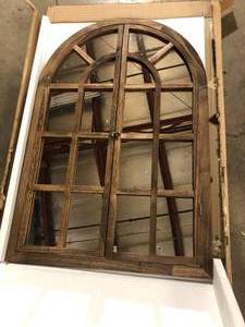 31.5 in. W x 71 in. H Rectangle Framed Black Tempered Glass Full-Length Mirror Customer Returns See Pictures