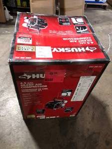 Husky 4.5 Gal. Portable Electric-Powered Silent Air Compressor Customer Returns See Pictures