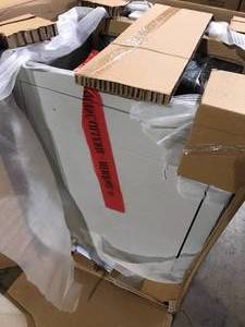 Glacier Bay All-In-One Stainless Steel 24 in Laundry Sink with Faucet and Storage Cabinet in Cool Gray  Customer Returns See Pictures