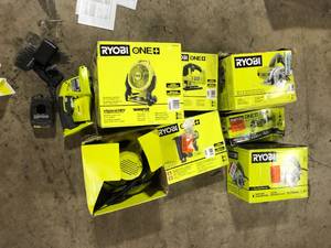 Lot of Assorted Ryobi Power Tools and Hardware Various Models and Conditions Customer Returns See Pictures
