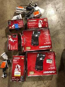 Pallet of Assorted Husky Tools and Hardware  Vaious Models and Conditions  Customer Returns See Pictures
