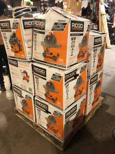 Pallet of WetDry Shop Vacs Various Sizes and Conditions   Customer Returns See Pictures