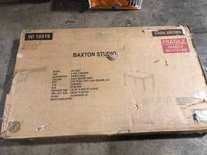 Eveline Brown Wood Dining Table by Baxton Studio  Customer Returns See Pictures