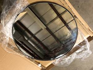Extra Large Round Black Classic Accent Mirror (35 in. Diameter) by Home Decorators Collection   Customer Returns See Pictures