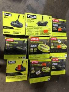 Lot of Ryobi Surface Cleaners Various Sizes and Conditions Customer Returns See Pictures