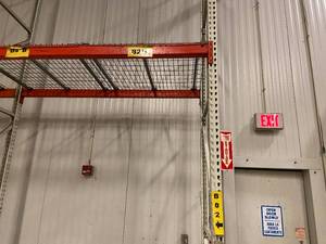 Section of Tear Drop Pallet Racking