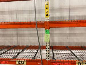 Large Section of Tear Drop Pallet Racking
