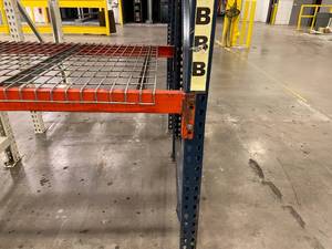 Section of Teardrop Pallet Raking (Blue 42 x 24 uprights)