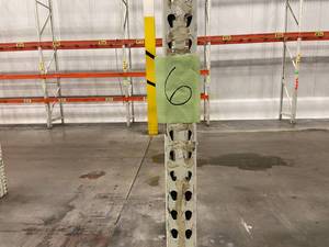 Large Section of Tear Drop Pallet Racking