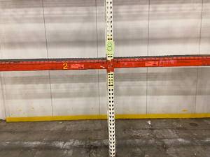Section of Tear Drop Pallet Racking