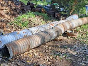 lot 1223 image: Lot of (2) Metal Culvert Pipes 16x16