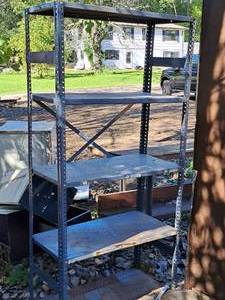 lot 1231 image: Metal Shelving Unit 5-shelf
