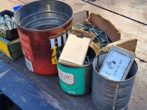lot 1269 image: Lot of  Assorted Nuts, Nylon Lock Nuts, Bolts and Screws