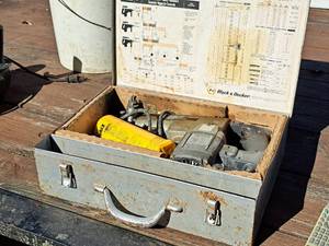lot 1323 image: Black & Decker Macho III Rotary Hammer with Metal Carry Case
