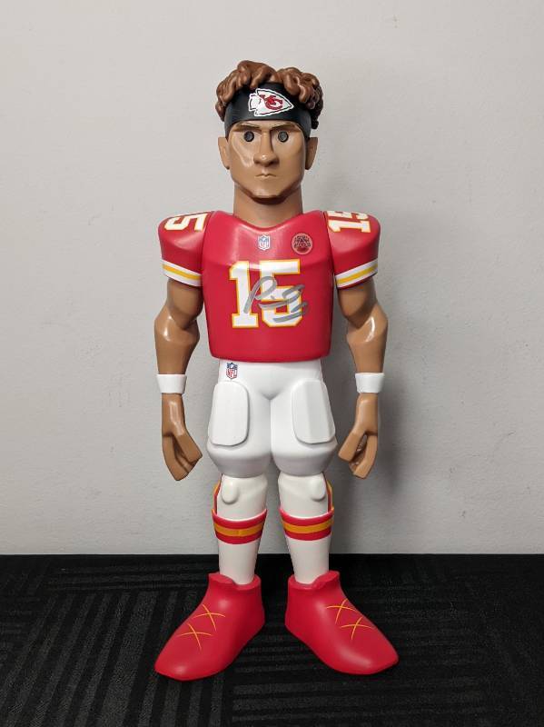 lot 13A image: Patrick Mahomes Autographed Funko Gold NFL 12 Figurine Kansas City Chiefs Football S
