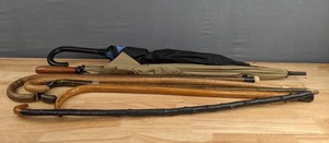 lot 111 image: (5) Canes and (2) Umbrellas D