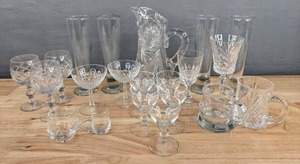 lot 148 image: Assorted Crystal and Glass Stemware, Pitcher and More D