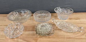 lot 159 image: Collection of 8 Cut Glass Dishes & Bowls D