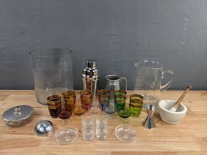 lot 183 image: An Assortment of Bar Glasses,, Mixer, Pitchers and More D