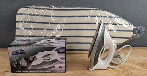 lot 202 image: Archstone Collections 1200W Deluxe & Vertical Steamer and Ironing Board D