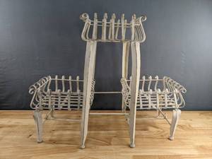 lot 223 image: White Iron Foldable Planter D