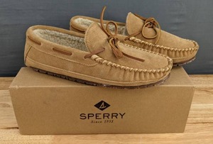 lot 142A image: Mens Brandon Trapper Moccasin Slipper - Cinnamon Size 8 N