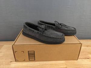 lot 121A image: Brand New Sperry Mens Doyle Moccasin Slipper, Charcoal, Size 11 M N