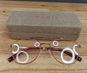 lot 146A image: NEW Esprit Womens Pink Eyeglass Frames & Case L
