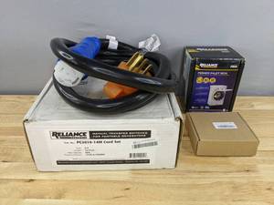 lot 46 image: NEW Reliance Controls PC5010-14M Cord Set, Power Inlet Box and Interlock Kit for Portable Generator N