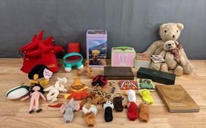lot 250 image: Stuffed Animals, Cross Pens, Animal Finger Puppets, Puzzle and More D