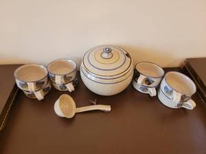 Earthenware Signed Punchbowl Set