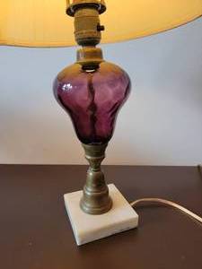 Vintage Lavender Bulb Table Lamp