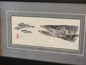 Jim Robers Woodblock Print Imminent Danger