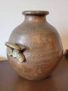 Copper Hammered Urn Vase