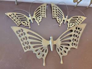 Vintage Brass Butterfly Group
