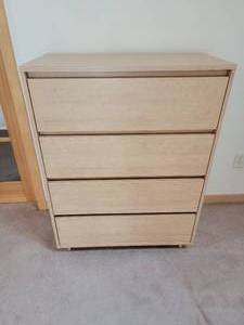 Blonde Four Drawer Dresser