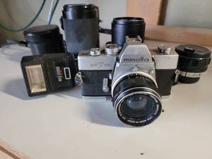 Minolta SRT 101 Film Camera & Lenses