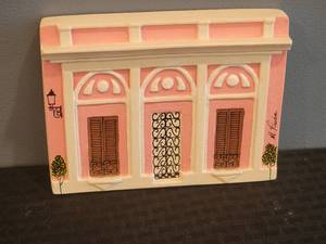 Iron Old San Juan Home Artist Signed Door Stop M. Rivera