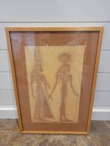 Framed Egyptian Hieroglyph Rubbing