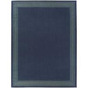 lot 163 image: Hampton Bay AquaBlue 8 x 10 Border IndoorOutdoor Area Rug