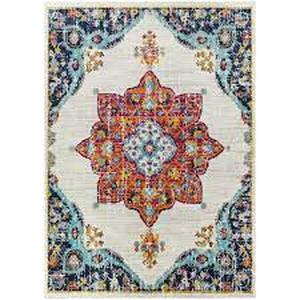 lot 164 image: StyleWell Aurora Multicolored 6 ft. x 9 ft. Medallion Area Rug
