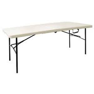 lot 181 image: HDX 6 ft. Earth Tan Folding Resin Table