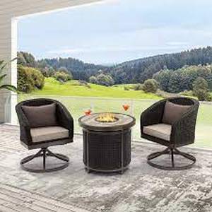 lot 21 image: Cameron 3-piece Fire Chat Set