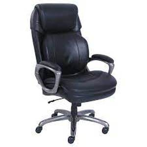 lot 29 image: Serta 48964 SertaPedic Cosset Big and Tall Black Leather Executive Office Chair