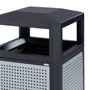 lot 186 image: Safco Evos Steel Ash Urn, 38 Gallon, BlackGray (9934BL)