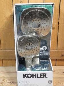 lot 192 image: Kohler Adjuste 3-in-1 Multifunction Shower Kit Shower Head, Brushed Nickel
